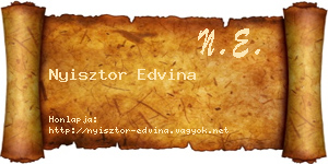 Nyisztor Edvina névjegykártya